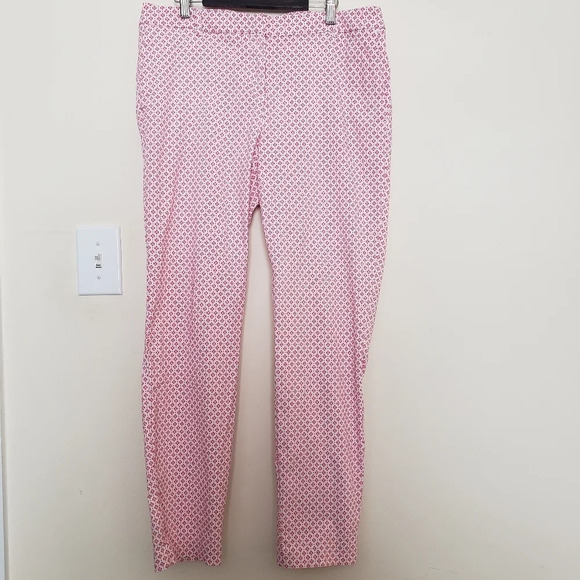 Cynthia Rowley Pink & White Medallion Print Pants - Picture 2 of 16